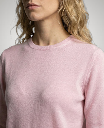 Trui Katoen-Kasjmier Ronde Hals | Light Pink