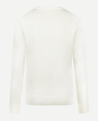 Cotton Cashmere Crew Neck Sweater | Off White