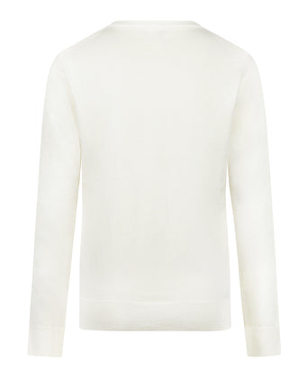 Trui Katoen-Kasjmier Ronde Hals | Off White