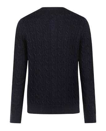 Knoopvest Kabelpatroon Katoen-Kasjmier | Navy