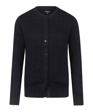 Cardigan Cable Knit Cotton-Cashmere | Navy Cardigan Cable Knit Cotton-Cashmere | Navy