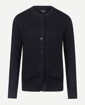 Knoopvest Kabelpatroon Katoen-Kasjmier | Navy