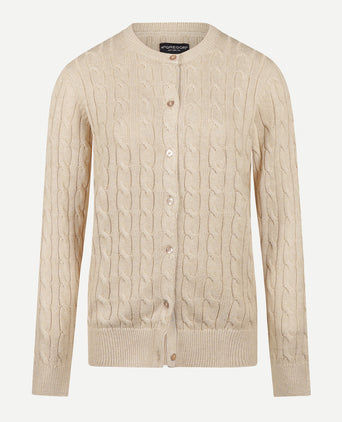 Knoopvest Kabelpatroon Katoen-Kasjmier | Sand