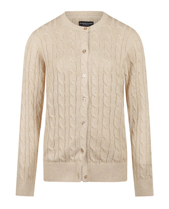 Cardigan Cable Knit Cotton-Cashmere | Sand