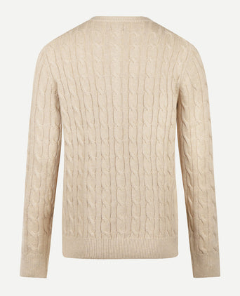 Cardigan Cable Knit Cotton-Cashmere | Sand