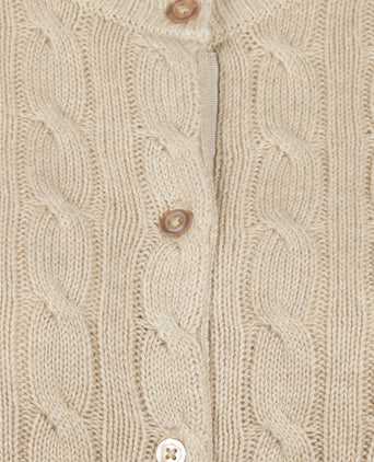 Cardigan Cable Knit Cotton-Cashmere | Sand