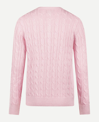 Knoopvest Kabelpatroon Katoen-Kasjmier | Light Pink