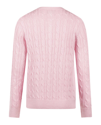 Cardigan Cable Knit Cotton-Cashmere | Light Pink