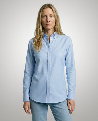 Blouse Oxford Stretch | Light Blue