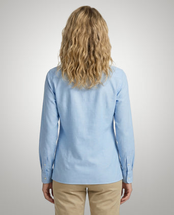 Blouse Oxford Stretch | Light Blue