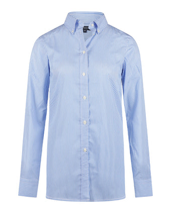 Blouse Poplin Streep | Light Blue