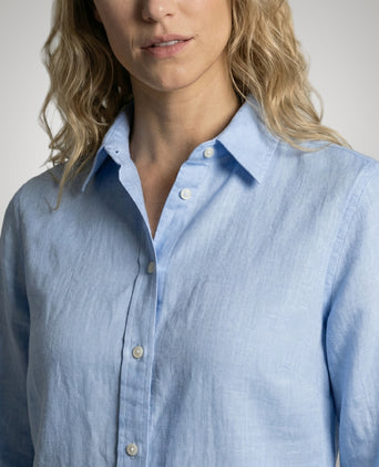 Blouse Katoen Linnen | Light Blue