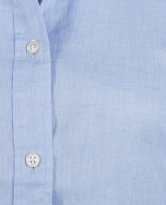 Cotton Linen Blouse | Light Blue