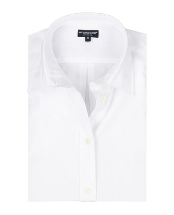 Cotton Linen Blouse | White