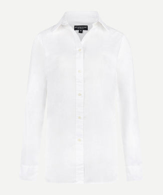 Cotton Linen Blouse | White Cotton Linen Blouse | White