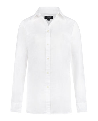 Cotton Linen Blouse | White