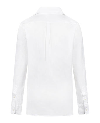 Cotton Linen Blouse | White