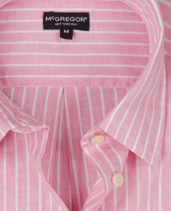 Blouse Katoen Linnen Streep | Light Pink