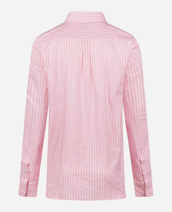 Blouse Katoen Linnen Streep | Light Pink