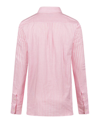 Blouse Katoen Linnen Streep | Light Pink