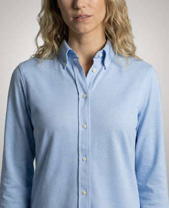 Blouse Stretch Piqué | Light Blue