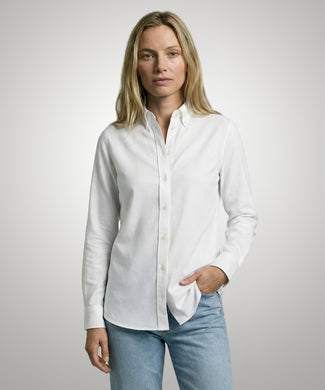Blouse Stretch Piqué | White Blouse Stretch Piqué | White