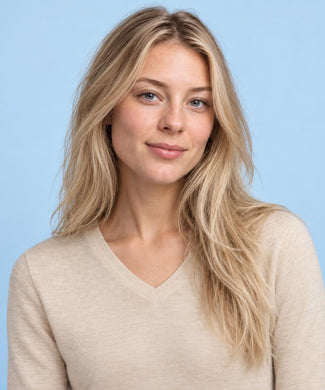 Cotton-Cashmere V-Neck Sweater | Sand Cotton-Cashmere V-Neck Sweater | Sand