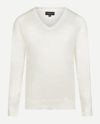 Trui Katoen-Kasjmier V-Hals | Off White