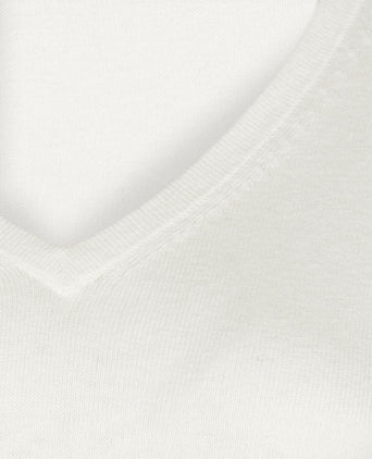 Trui Katoen-Kasjmier V-Hals | Off White