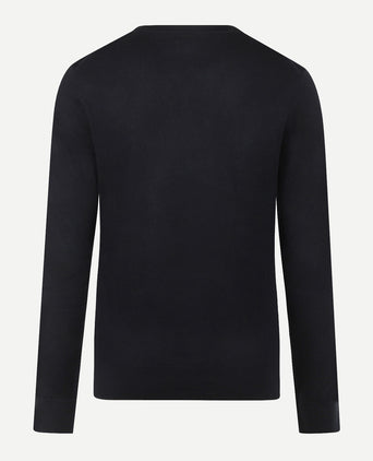 Trui Katoen-Kasjmier Ronde Hals | Navy