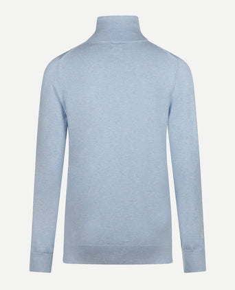 Trui Katoen-Kasjmier Col | Light Blue
