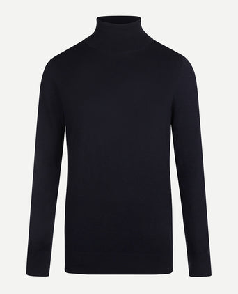 Trui Katoen-Kasjmier Col | Navy