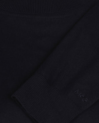 Trui Katoen-Kasjmier Col | Navy
