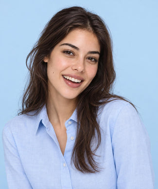 Stretch Piqué Blouse | Light Blue Stretch Piqué Blouse | Light Blue