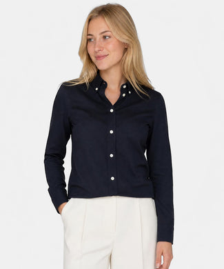 Blouse Stretch Piqué | Navy Blouse Stretch Piqué | Navy