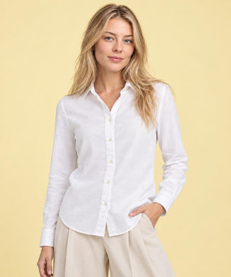 Stretch Piqué Blouse | White Stretch Piqué Blouse | White