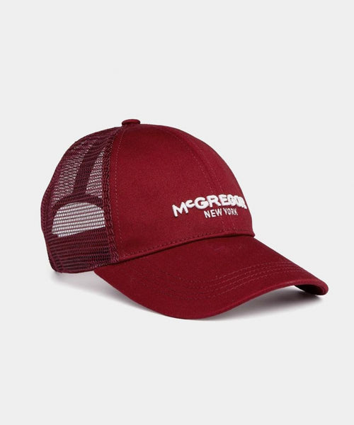 Trucker cap with canvas | Dark Red