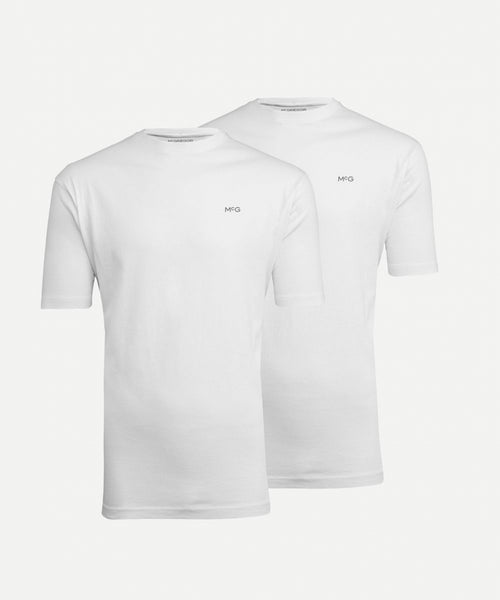 Basic T-shirt with logo in 2-pack | White