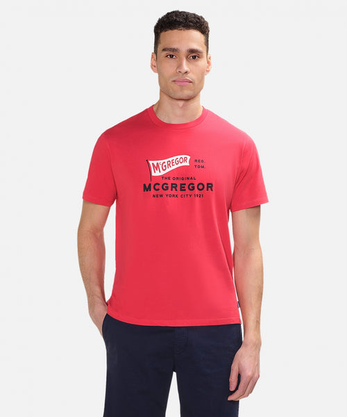 T-Shirt met vlag | Red