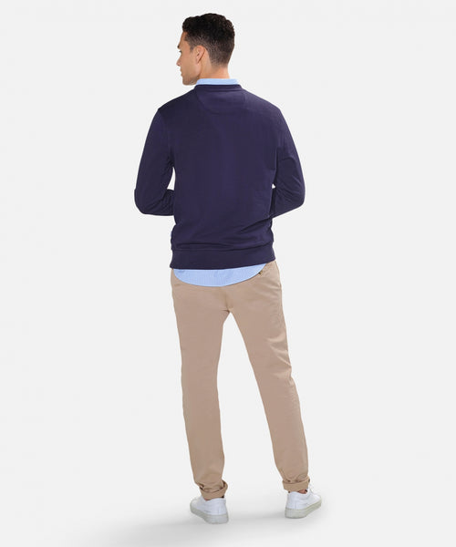 Sweater met ronde hals | Navy