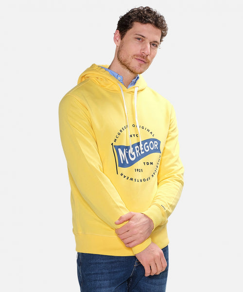 Hoodie with lettering | Light Yellow