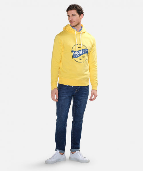 Hoodie with lettering | Light Yellow