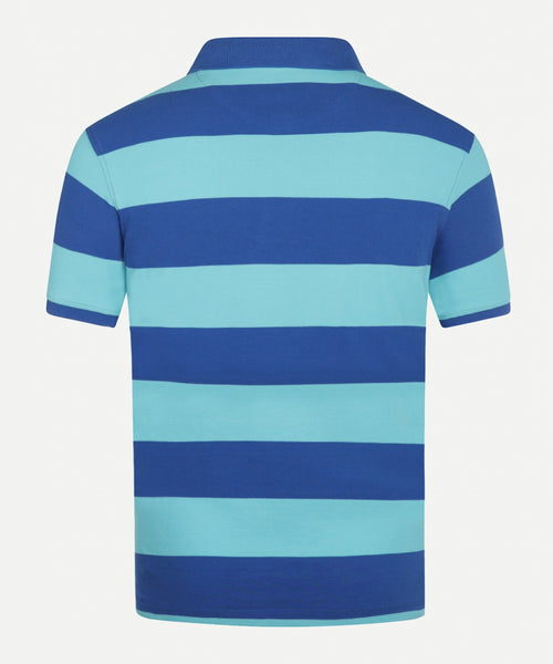 Striped polo | Cobalt