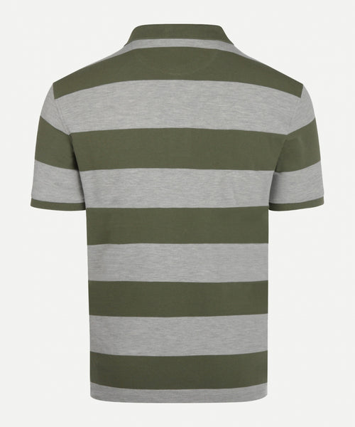 Striped polo | Olive