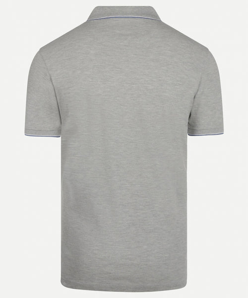 Polo met badge | Grey Melange