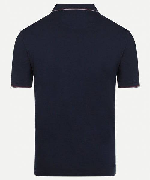 Polo with badge | Navy