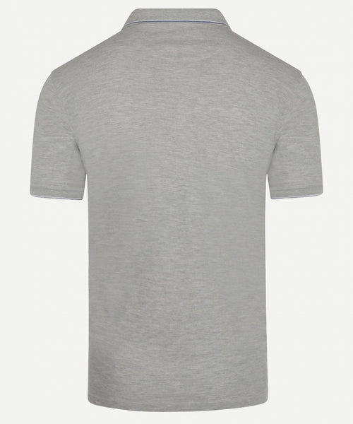 Polo with emblem | Grey Melange