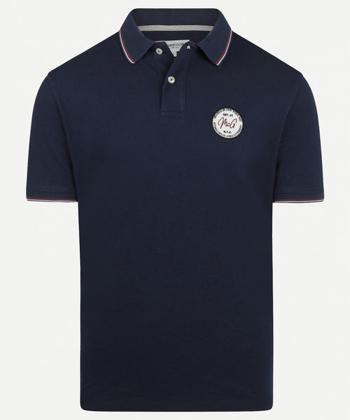 Polo with emblem | Navy