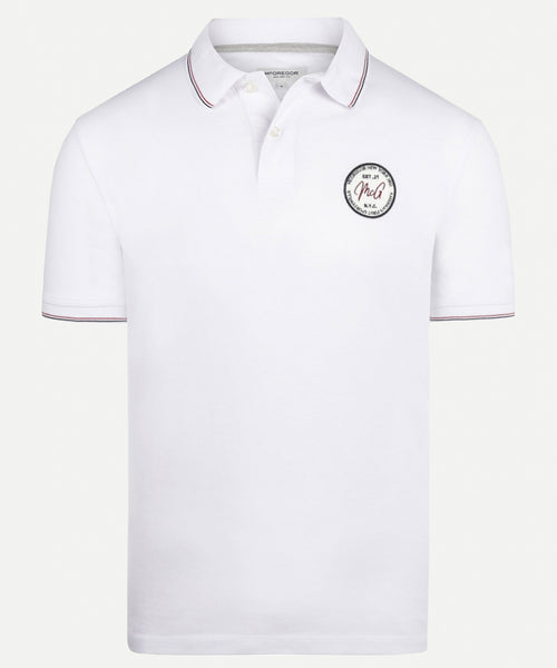 Polo with emblem | White