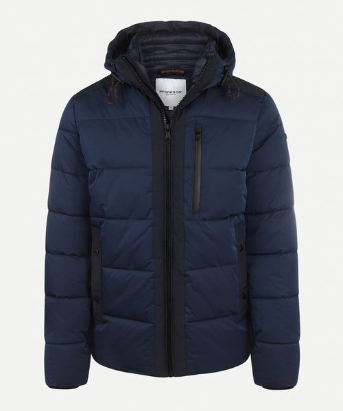 Padded jacket with hood | Navy